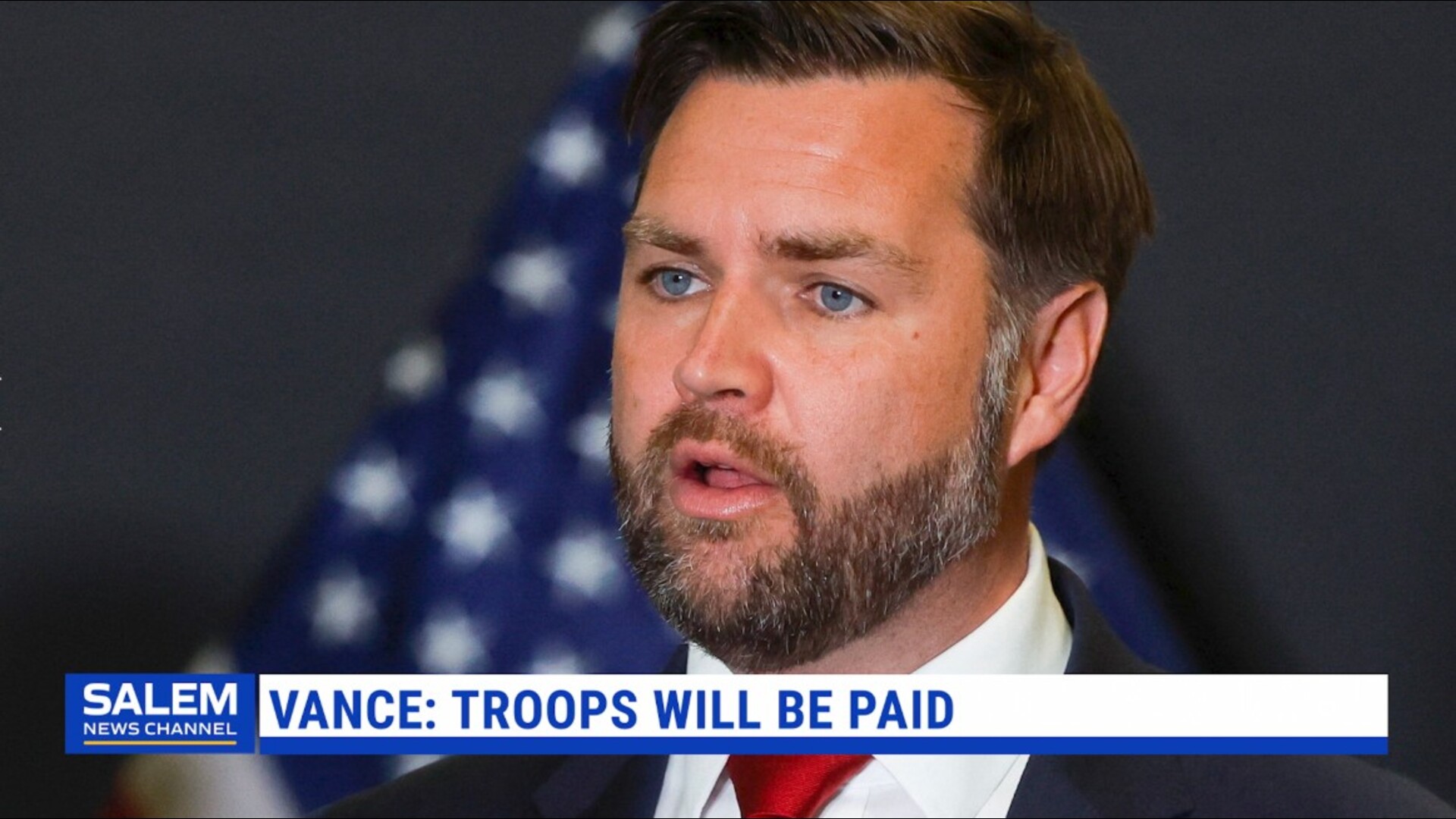 Vance says troops will be paid amid government shutdown