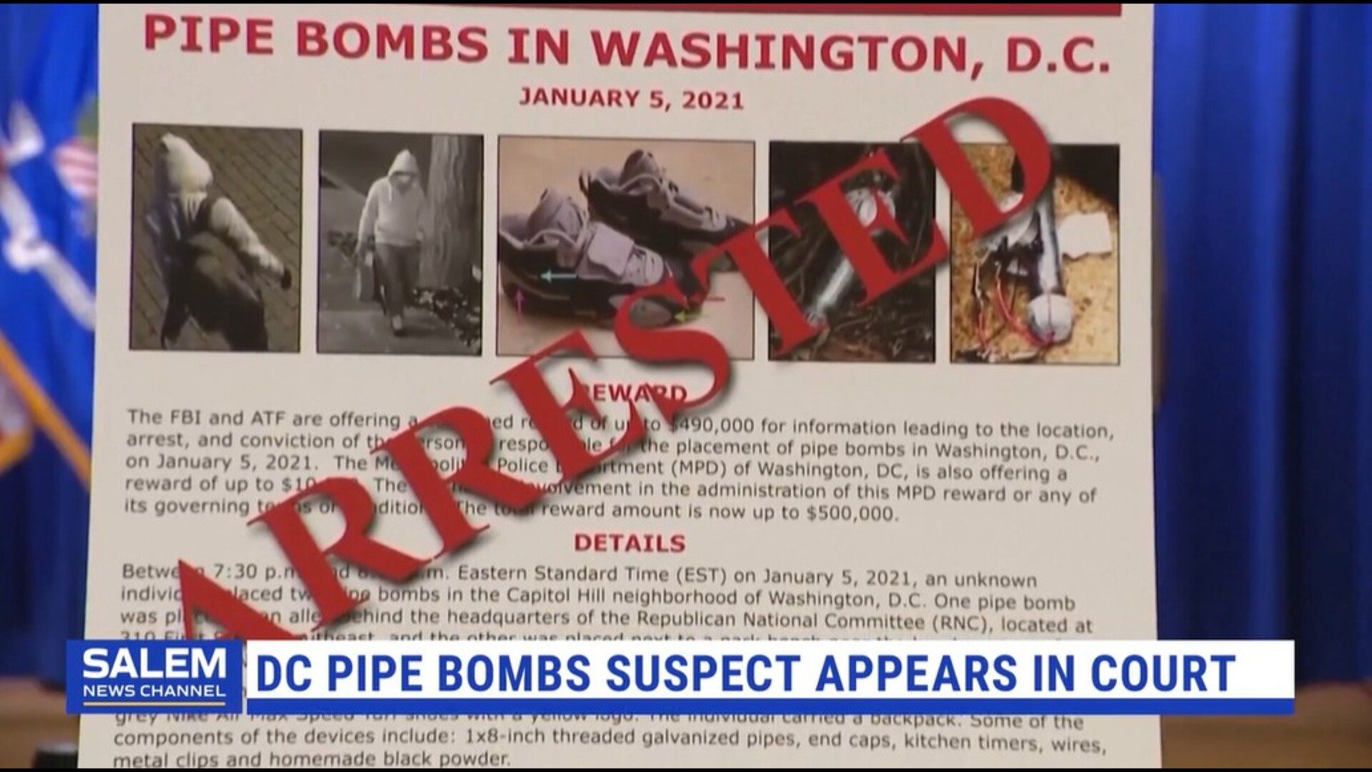 Suspect in D.C. pipe bomb case will remain jailed