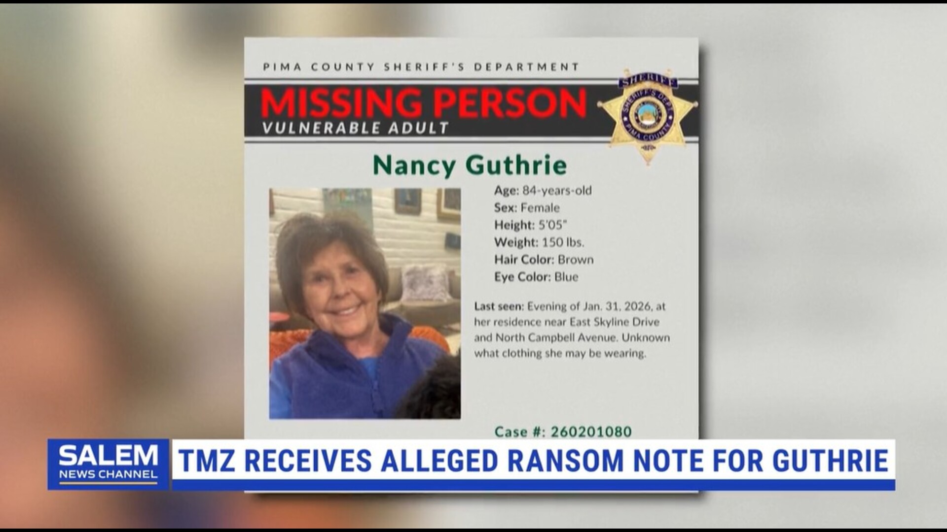 TMZ Receives Alleged Ransom Note For Nancy Guthrie