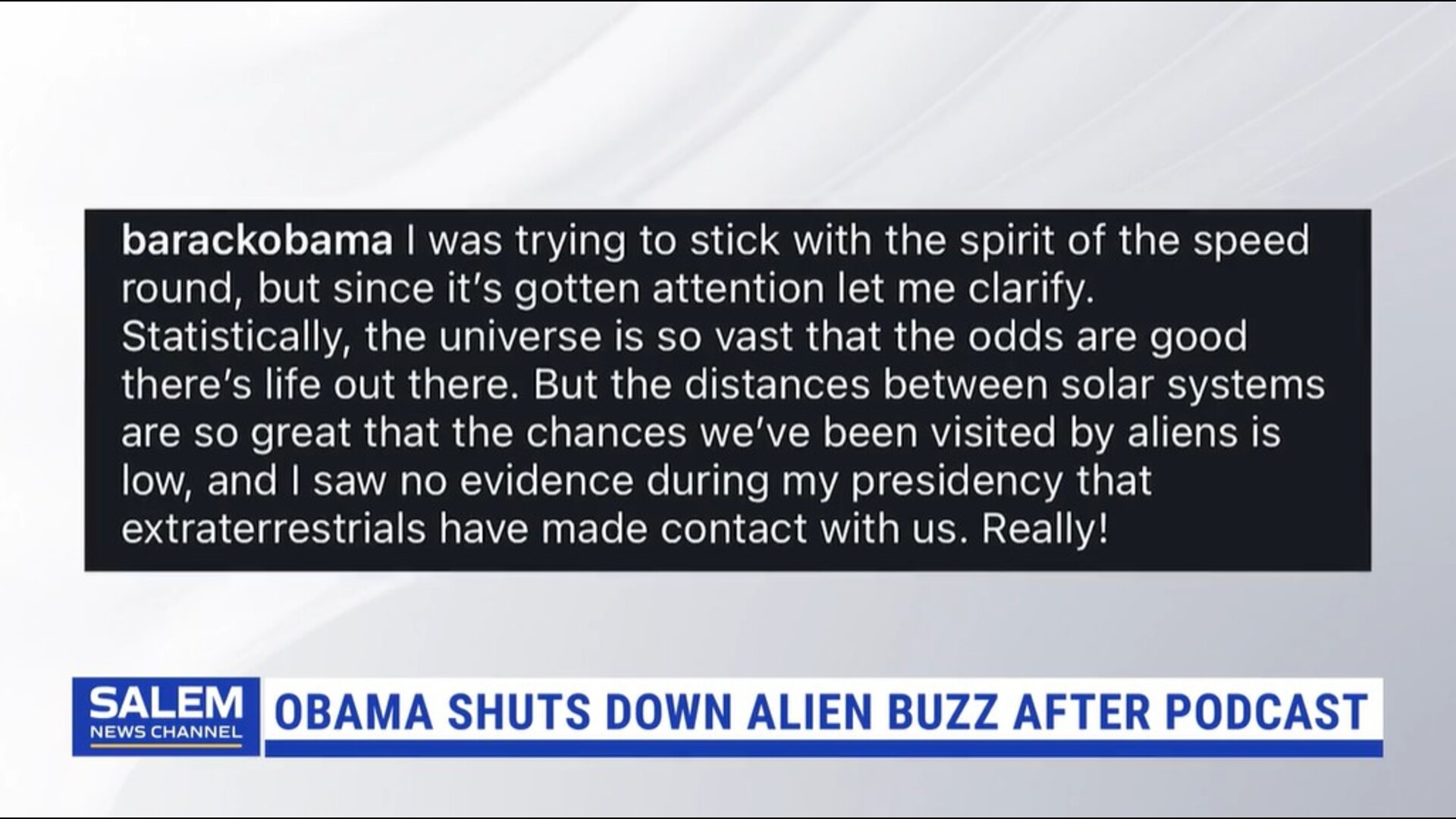 Obama shuts down alien buzz