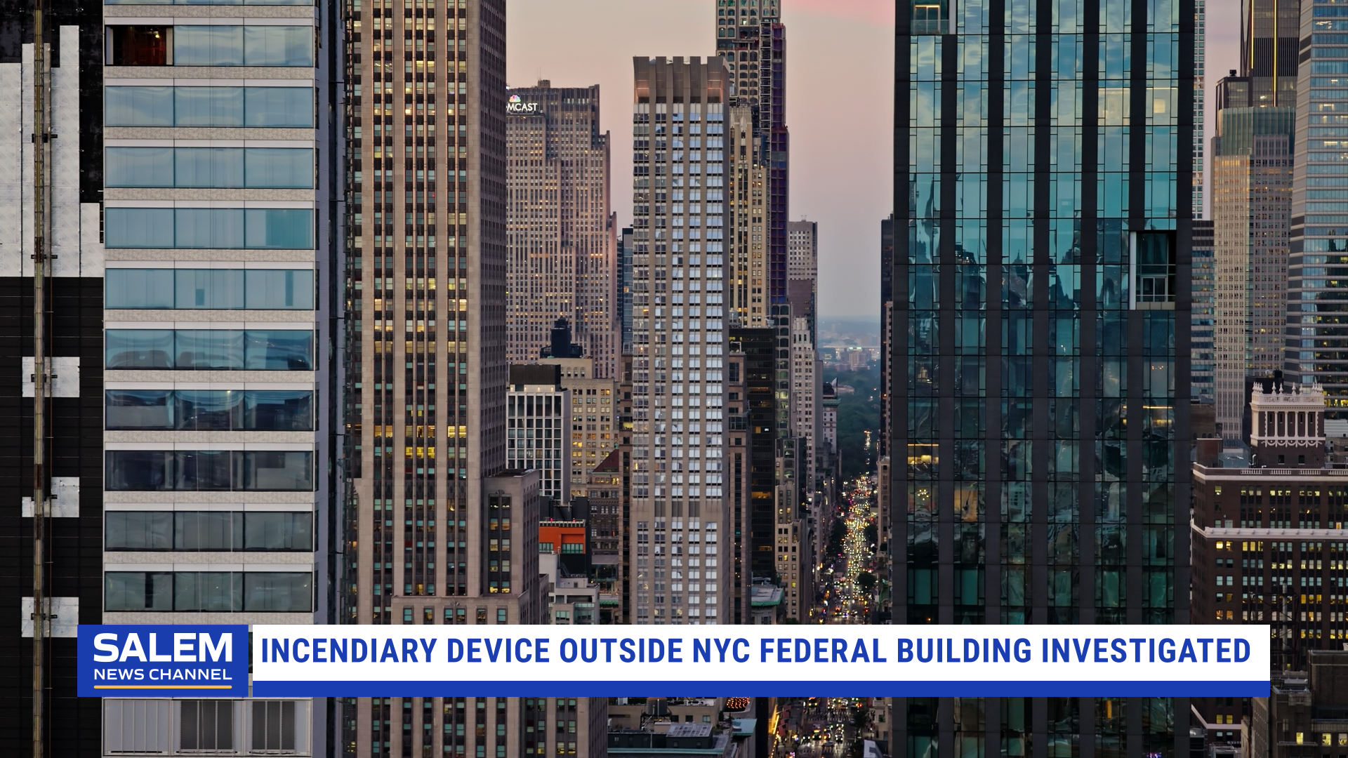 Suspect in Custody After Incendiary Device Ignited Outside New York Federal Building