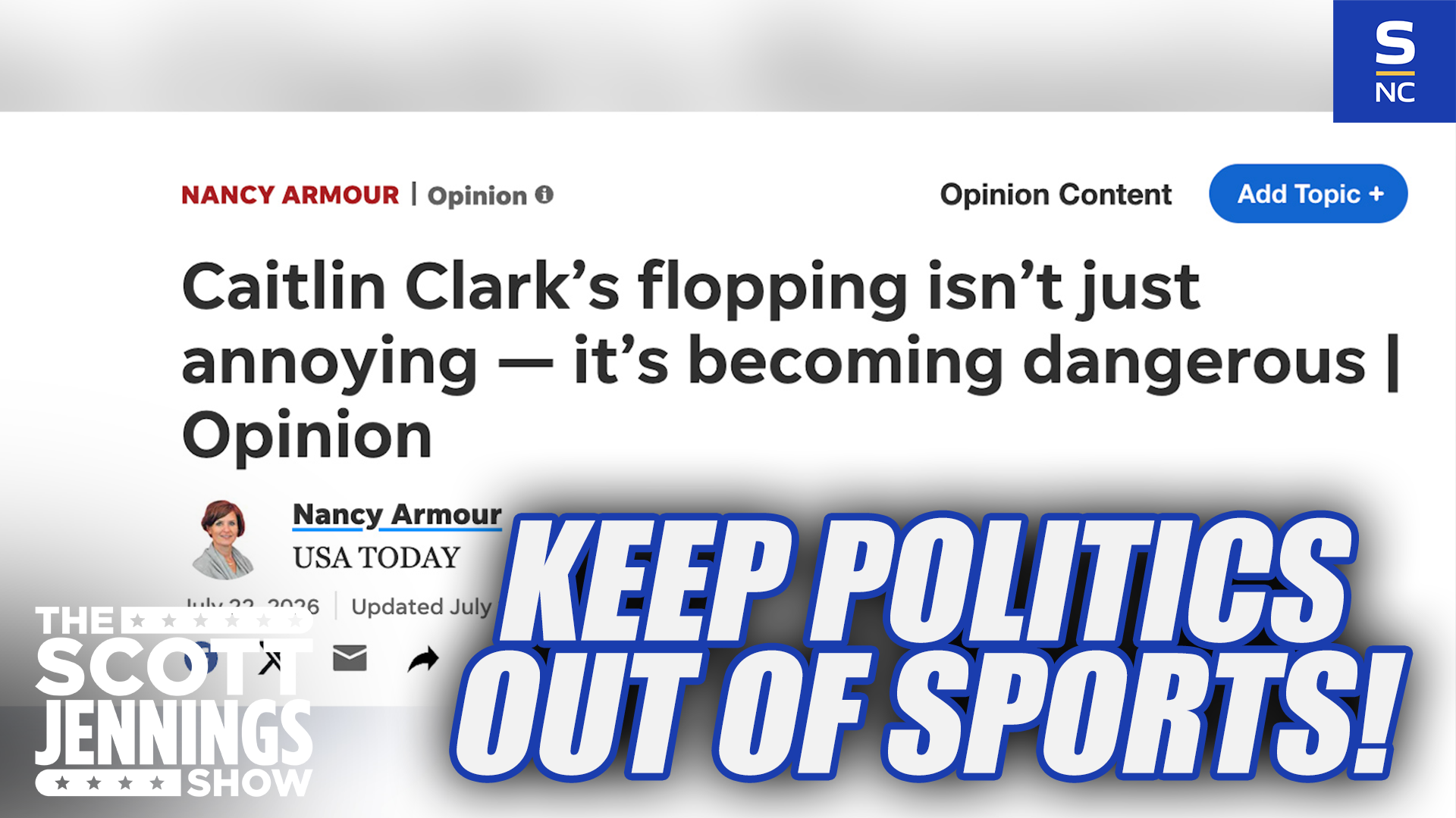 Nancy Armour Wrote the Dumbest Article About Caitlin Clark