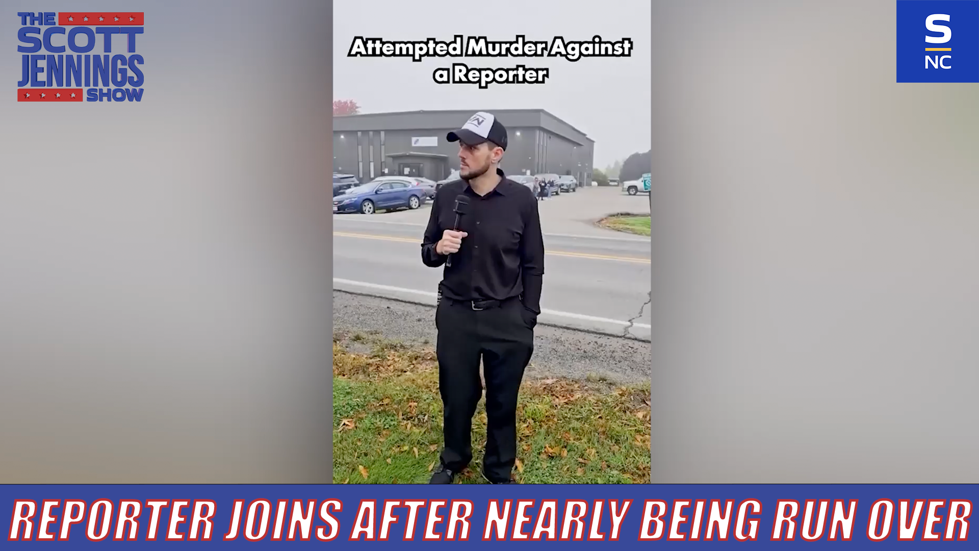 MAINE WIRE REPORTER JOINS THE SHOW AFTER NEARLY BEING RUN OVER
