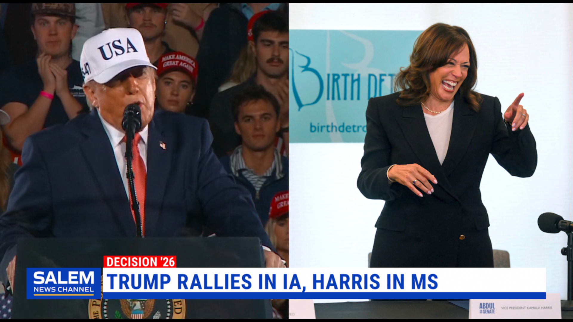 Trump Rallies In Iowa Today, Harris In Mississippi
