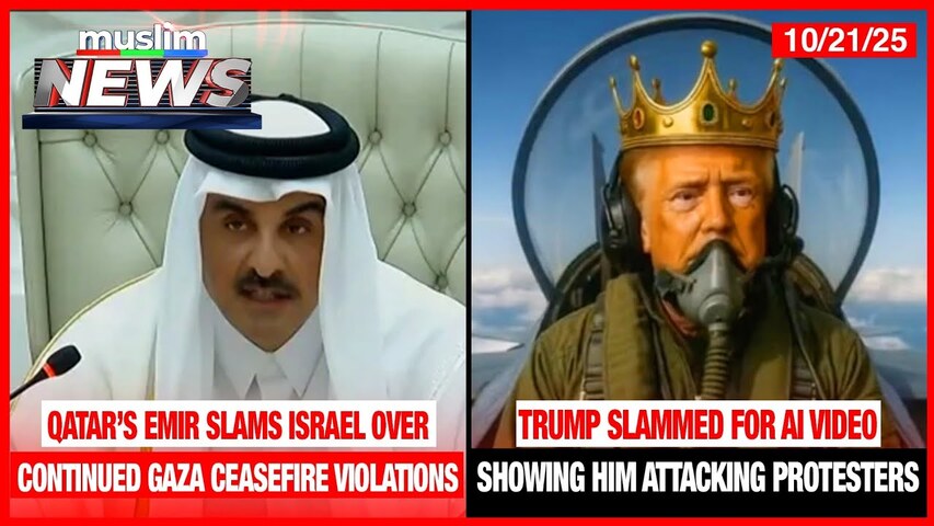 Qatar’s Emir Slams Israel Over Continued Gaza Ceasefire Violations | Muslim News | Oct 21, 2025